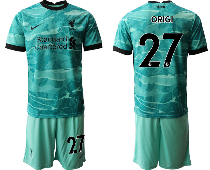 Men 2020-2021 club Liverpool away #27 green Soccer Jerseys->liverpool jersey->Soccer Club Jersey